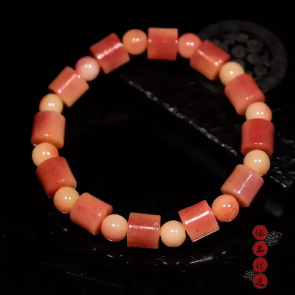 Natural Full Blood Camel Bone Bracelet Wheel Old Bucket Beads Fidelity Bone Art Hand String Collection High-end Wen Play Men's - Image 2