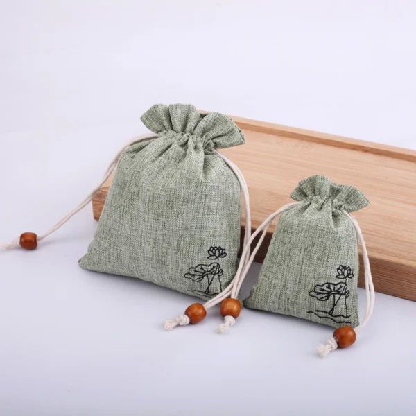 7 Colors Linen Gift Bag Jewellery Bag For Buddha Beads Linen Jewellery Bag For Cosmetic Organizer Travel Jewelry Storage - Image 4