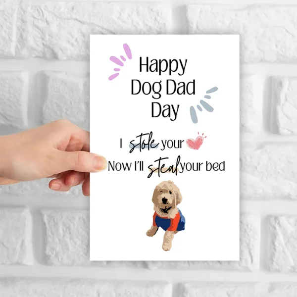 1 pc Funny Father’s Day Card for Dog Dads Creative Cards. The perfect gift for your pet family. - Image 5