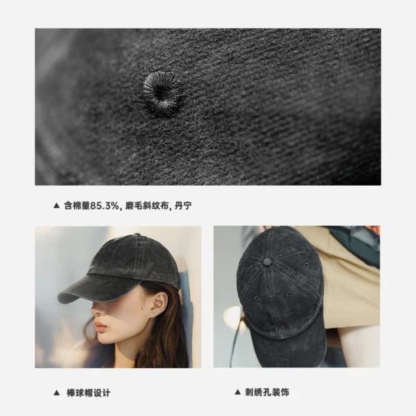 Maden Vintage Do Old Baseball Cap for Women One Size Head Circumference 56-59 CM Adjustable Size Gray Hat Streetwear - Image 5