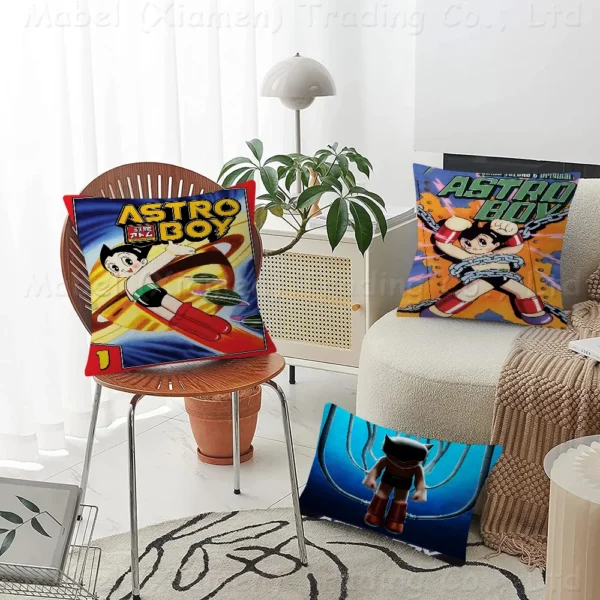 Anime Astro Boy Cushion Cover Car Throw Pillow Case For Sofa Car Christmas Gift 40x40cm 45x45cm