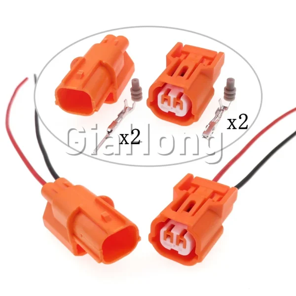 1 Set 2 Way Auto Parts 6188-0590 6189-0891 AC Assembly Air Intake Pressure Sensor Sealed Cable Socket Car Low Current Connector