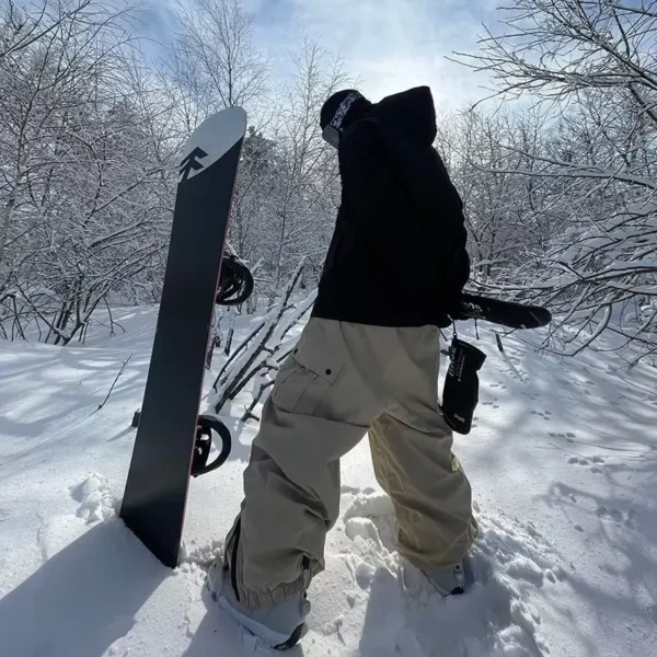 Mens Baggy Cargo Ski Pants Super Baggy Snowboard Snow Pant Women Insulated Loose Pant Sports Waterproof - Image 3