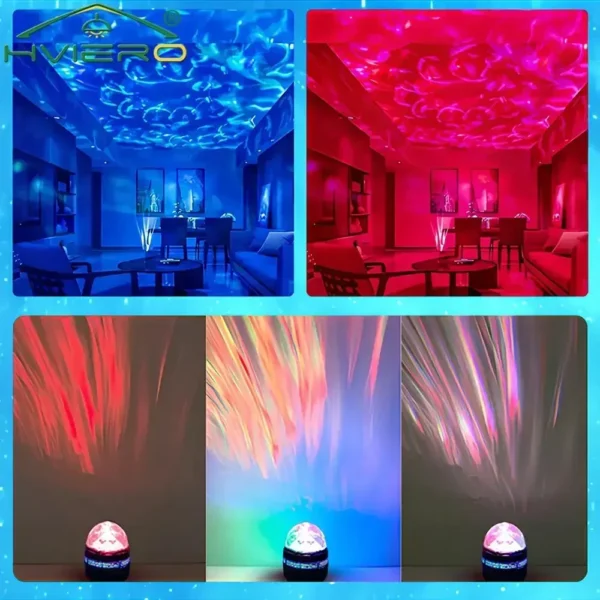 Mini Starry Sky Projection Lamps LED 7 Color Patterns Remotes Control Multifunctional Polar Night Light Party Bedroom Atmosphere - Image 3