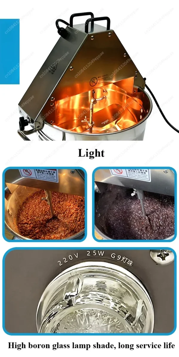 10L Commercial/Home Electric Mixer Machine Stainless Steel Pot, Jam/Sauce Cooking Mixer with Stirring Rod for Kitchen/Bakery - Image 4