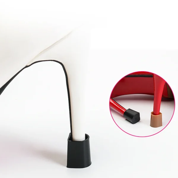 Heel Stoppers High Heel Protectors for Women Shoes Antislip Latin Stiletto Dancing Covers Wedding Shoe Care Kit Repair Caps 2Pcs - Image 5