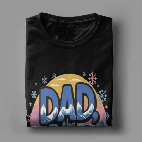 DAD Father’s Day Gift for Skiing Lovers Outfit Unisex T Shirt Cotton Tee Printed Tops T-shirt - Image 3