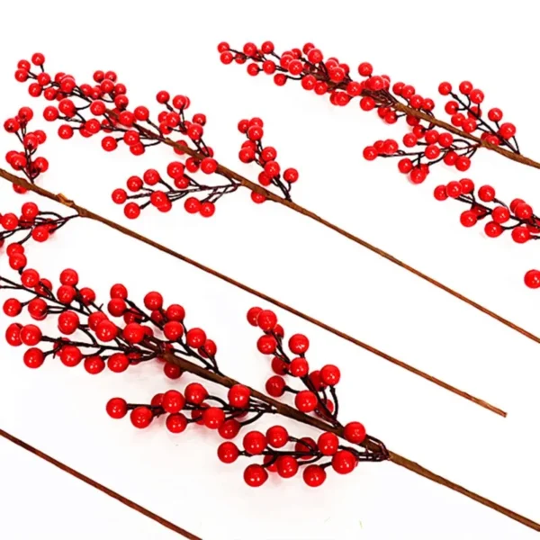 Hot Gold Artificial Eucalyptus Ginkgo Holly Leaf Plants Artificial Flower Wedding Decoration for Home Decor DIY Christmas Decor - Image 5