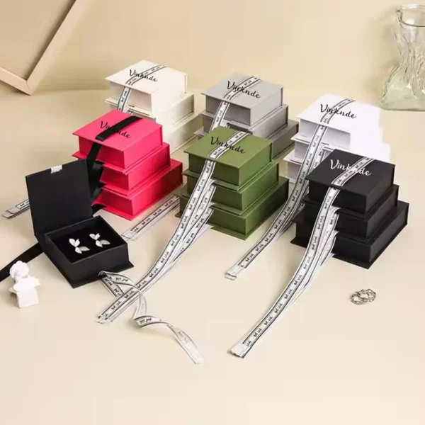 Eau De Parfum Lipstick Set in Bow Flip Book Box with Custom Logo Also Perfect as Jewelry Packaging for Rings Earrings Necklaces - Image 6