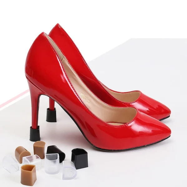 Heel Stoppers High Heel Protectors for Women Shoes Antislip Latin Stiletto Dancing Covers Wedding Shoe Care Kit Repair Caps 2Pcs - Image 3