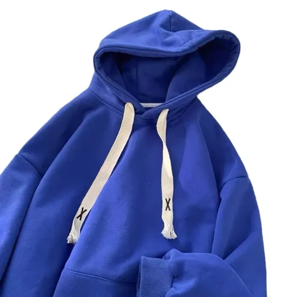 Men Hoodies Pullover Sweatshirts Hooded Solid Long Sleeve Sweatshirt Pockets Spliced Casual Spring Loose Fit 2025 Sports - Image 5