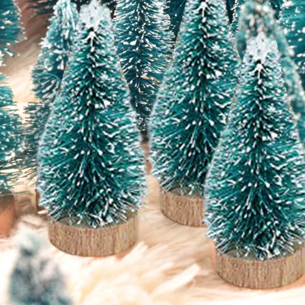 Dollhouse Decor Christmas Tree Decoration Holiday Decoration Iron Base Miniature Village Decor Christmas Scene - Image 4