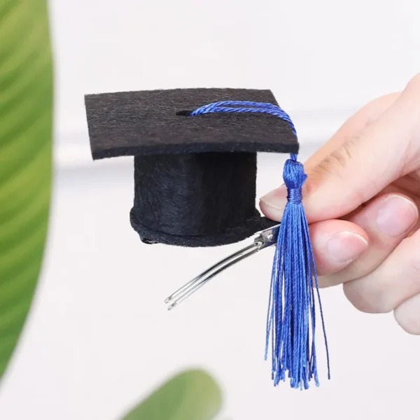 2025 Graduation Tassel Hat Mini Doctoral Cap Clip Graduation Hat Party Stereoscopic Headdress Graduation Hair Decoration