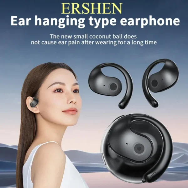 ERSHEN Headphones Bone Conduction Earphone Open Ear Sports Bluetooth Headphones Wireless Earbuds With Noise Cancellation