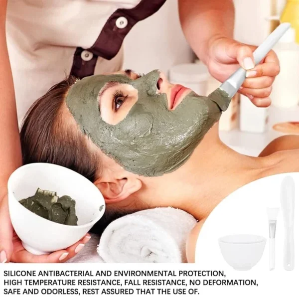 Face Mask Mixing Bowl Set Facial Skin Care Tools Kit Silicone Mask Brush Facial Applicator Spatula Measure Spoon Beauty Supplies - Image 2
