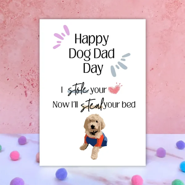 1 pc Funny Father’s Day Card for Dog Dads Creative Cards. The perfect gift for your pet family. - Image 4