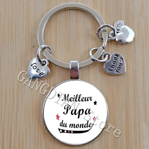 DIY keychain, the best French printed keychain in the world for fathers as a holiday birthday gift - Image 3