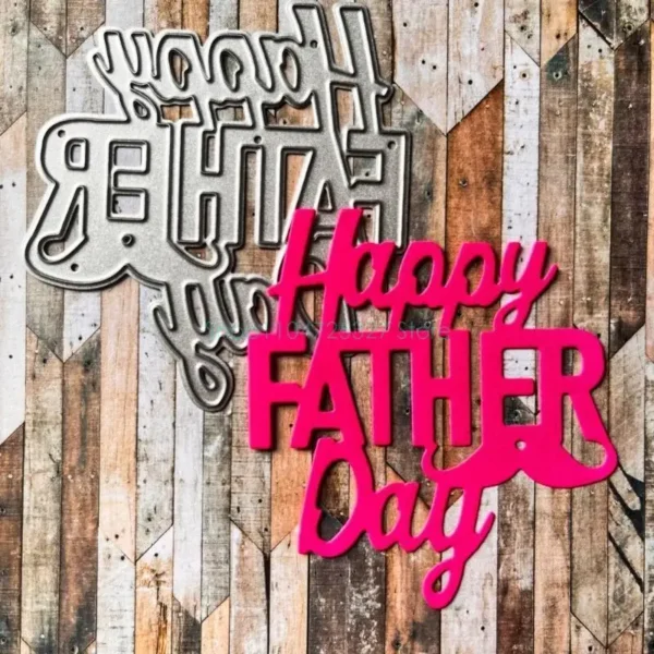 1Set Happy Father Day Metal Cutting Dies DIY Stamps Crafts Template Mold Stencil