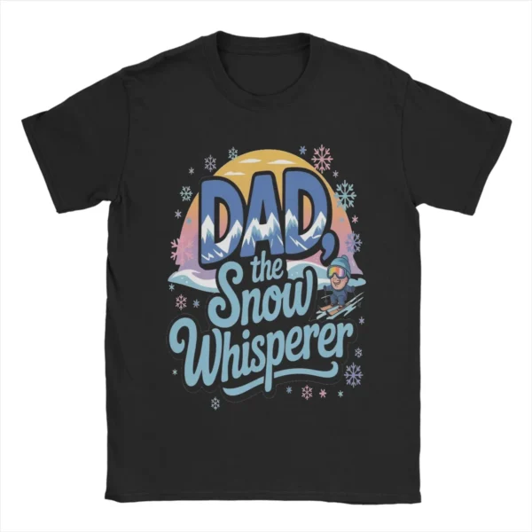 DAD Father’s Day Gift for Skiing Lovers Outfit Unisex T Shirt Cotton Tee Printed Tops T-shirt