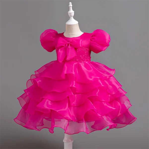 Graduation Girls Elegant Lush Short Dresses Flowe Girl Wedding Party White Puffy Formal Prom Dress Christmas Festive Ball Gowns - Image 4