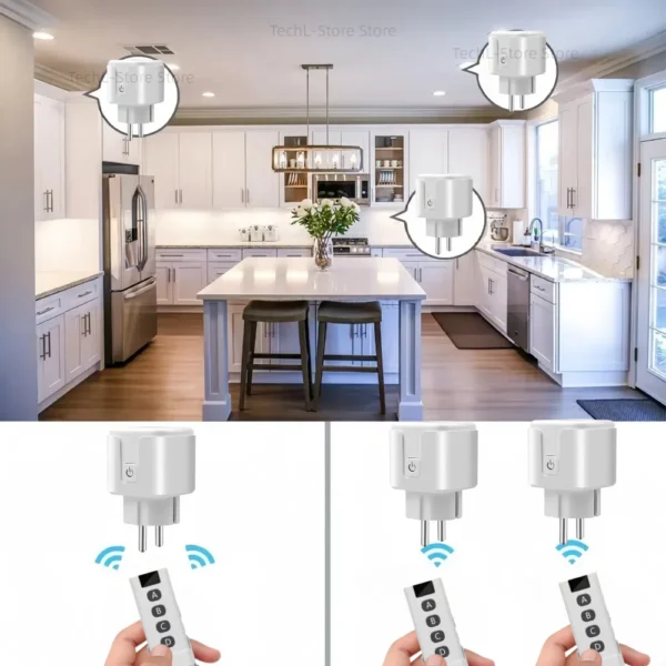 Wireless Remote Control Socket Switch Remote ON OFF Electrical Outlets 220V 4000W 15A EU FR Plug for Home Appliance Fan Light - Image 3