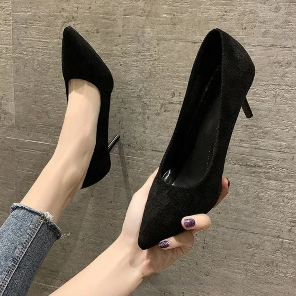 Woman Pumps New High Heels Stiletto Pump Single Shoes Female Office Shoes Ladies Black Pointed Toe Sexy Party Wedding Shoes - Image 5