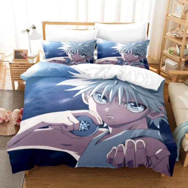 New Hunter X Hunter Killua Bedding Set Single Twin Full Queen King Size Bed Linens Aldult Kids Home Decor Duvet Cover Gift