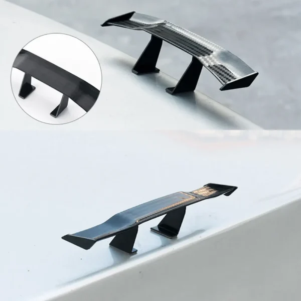 17CM Car Mini Tail Wing Carbon Fiber Look Modified Tail Wings Simple Model Auto Rear Spoiler Decoration Car Accessories - Image 4