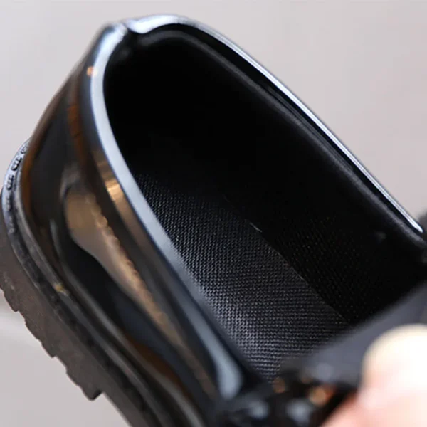 Children's Shoes Girls Autumn Princess Fashion Leather Shoes Kids Soft Sole British Style Black Student Performance Shoes - Image 5