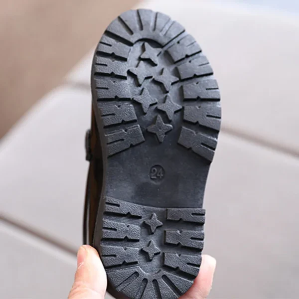 Children's Shoes Girls Autumn Princess Fashion Leather Shoes Kids Soft Sole British Style Black Student Performance Shoes - Image 4