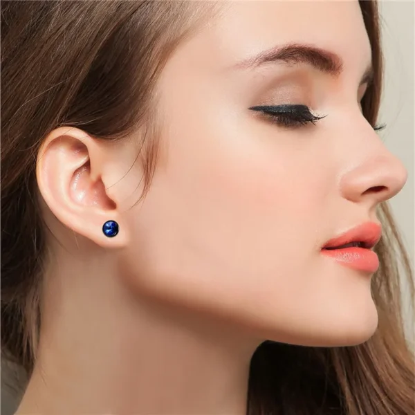 BONISKISS Men Earrings Stainless Steel Black Blue Barbell Type Stud Earrings For Men And Women Unisex Jewelry Pendientes Brincos - Image 6