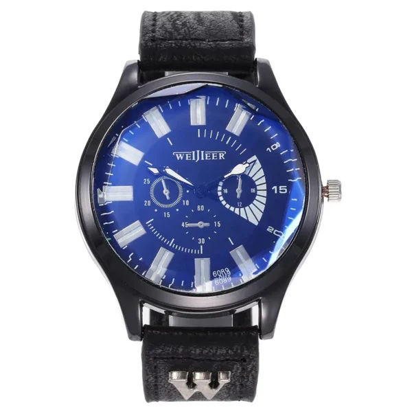 Luxury Watch Men Gifts Set Large Dial Quartz WristWatch Belt Folding Wallet Fashion Sunglasses Keychain Pen For Men Father’s Day - Image 5