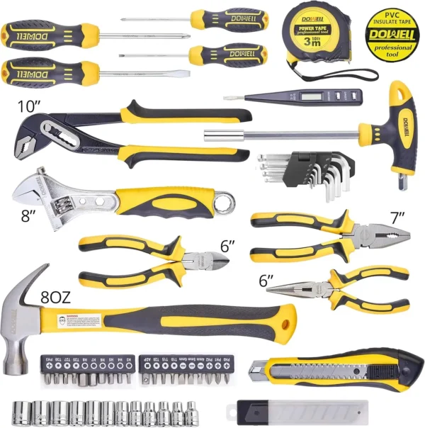Tool Kit Household Tool Set 185-Piece General Hand Tool Kit with Toolbox Storage Case for Father‘s Day Gifts - Image 6