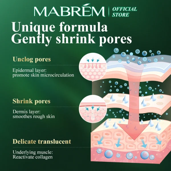 MABREM Pomegranate Fine Pores Face Serum Whitening Plant Skin Care Anti Aging Anti Wrinkle Cream Reduce Acne Marks Care 10ml - Image 5