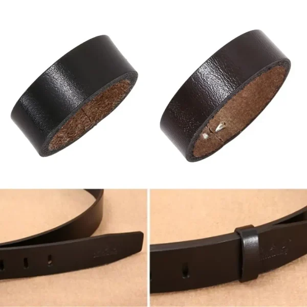 Waist Belt DIY Components Universal Waist Belt Loop Genuine Leather DIY Waist Belt Link Loop Buckle Belt Keeper Teenager
