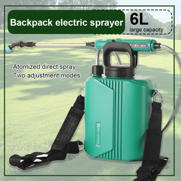6L Automatic Garden Plant Mister W/ Shoulder Strap Rechargeable Battery Powered Sprayer Battery Backpack Sprayer Irrigation Tool - Image 4