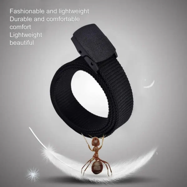 Men Work Belt Non metal Travel Belt Adjustable Men's Nylon Belt with Holeless Design Metal free for Jeans for Costume - Image 4