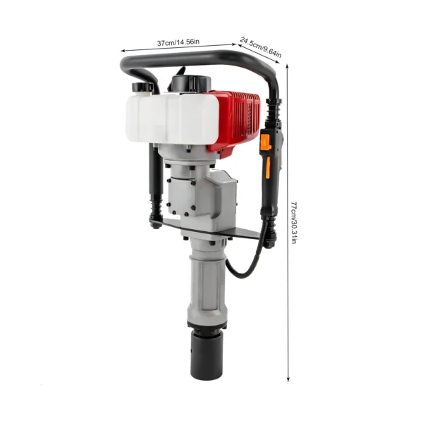 52cc Pile Driver 1900W Gasoline Two-stroke Post Driver Petrol Garden Fencing Tool Machine 55-70mm Sleeve - Image 3