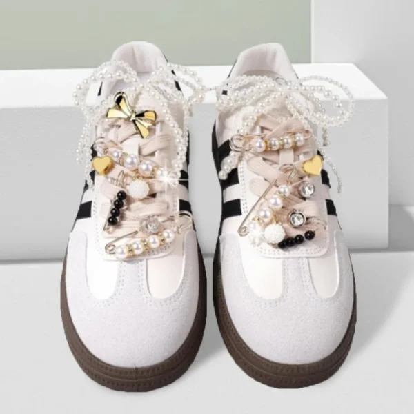 30 Pcs Shoe Lace Charms Contain Bows/Clips/Pins/Jewelry Shoe Decoration Charms and Shoe Jewelry Junk Socks Charms Pins for Women - Image 2