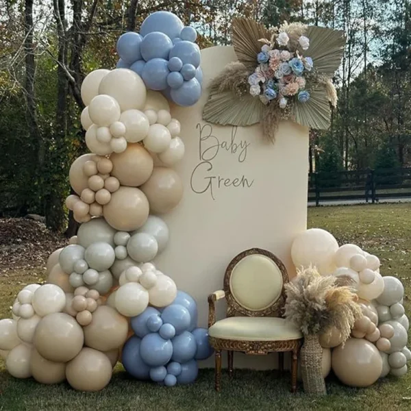 85pcs Blue and White Balloon Arch Kit,Dusty Blue Sand White Matte Balloons for Kids Boy Baby Shower Holiday Wedding Decor - Image 6