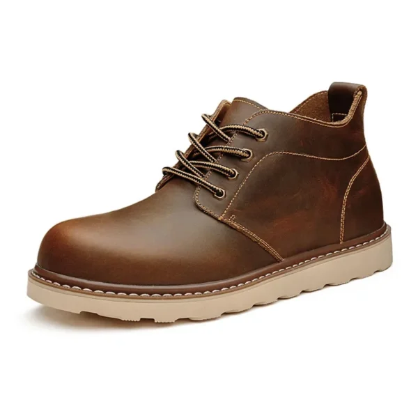 Maden 2023 New Boots Men's Shoes Mid-top British Style Big Head Shoes Workwear Retro Desert Short Boots Footwear 44 - Image 6