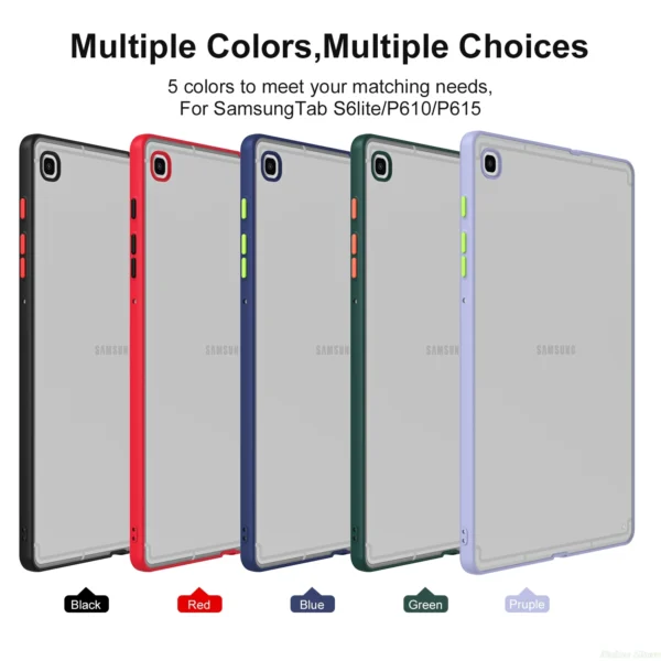 Tablet Case for Samsung Galaxy TabA9+ A9 SM-P610 P615 S9+ S9FE+ S7+ X200 S7 S8 T500 T290 T220 Soft Edges Slim Cover Frosted Hard
