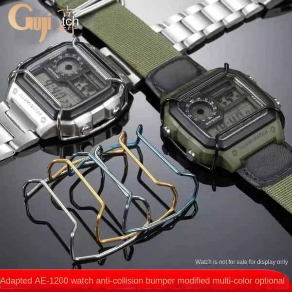 AE1200 Bumper Stainless Steel Modified Watch Bumper 3299 AE1200/AE1300 Series Modified Watch Accessories AE-1200 For Casio watch