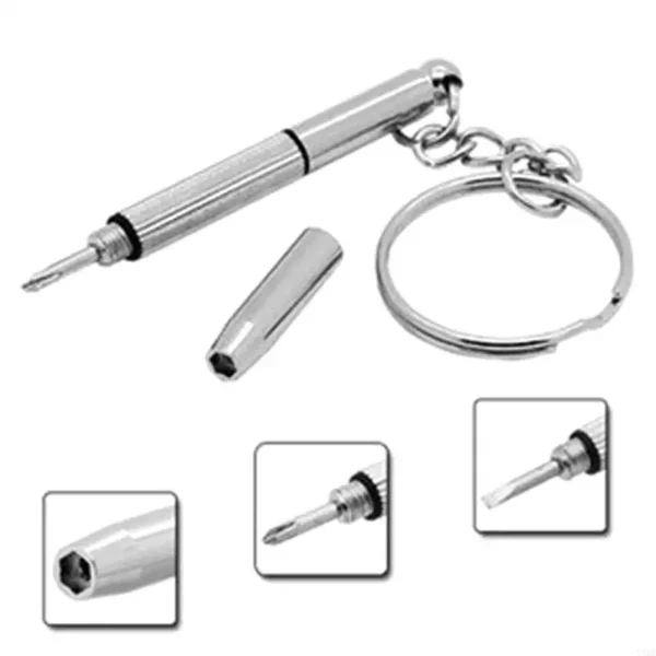 Y3NB 3in1 Eyeglasses Screwdriver Sunglass Watch Repair Screwdriver Tool Keychain