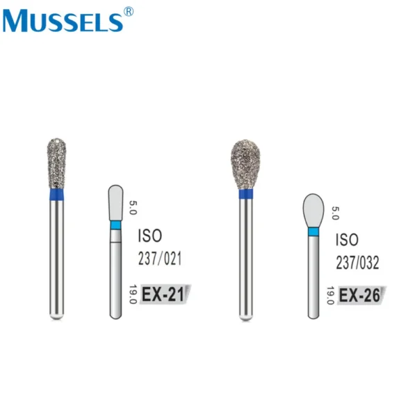 10pcs Dental Diamond Burs Drill for High Speed Handpiece FG 1.6mm Emery Powder Polishing Bur Bit Dentistry Tool Crown Preparatio - Image 4
