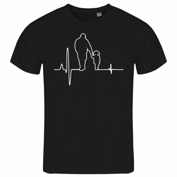 Mens Heartbeat Father and Daughter T Shirt S to XXL Dad Family Father s Day