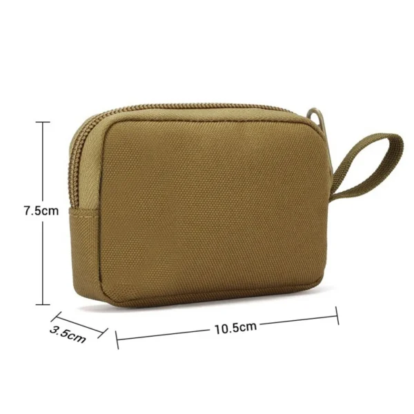 Tactical Small Bag Coin Money Bag Purse Nylon Portable EDC Earphone Key Pouch Outdoor Belt Pack Zipper Card Bags Pocket - Image 5
