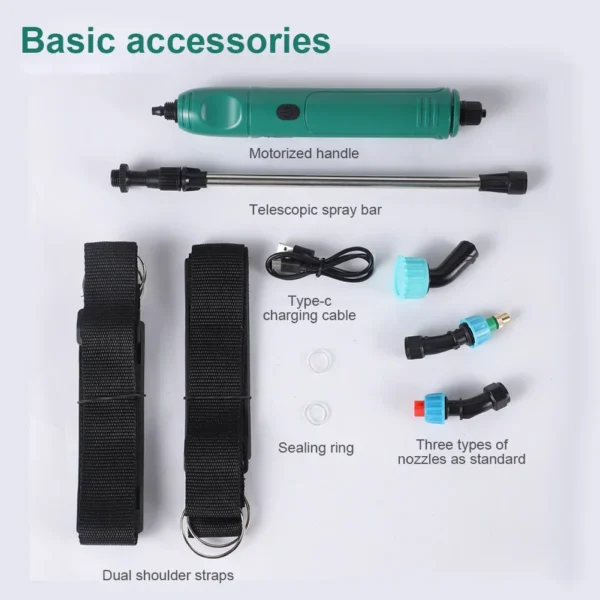 6L Automatic Garden Plant Mister W/ Shoulder Strap Rechargeable Battery Powered Sprayer Battery Backpack Sprayer Irrigation Tool - Image 6