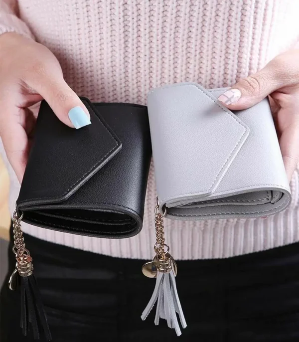 Fashion Women Mini Tassel Wallet Three Fold Female Small Short Wallets Lovely Purse Credit Card Holder Handbag Best Gift for Her - Image 2