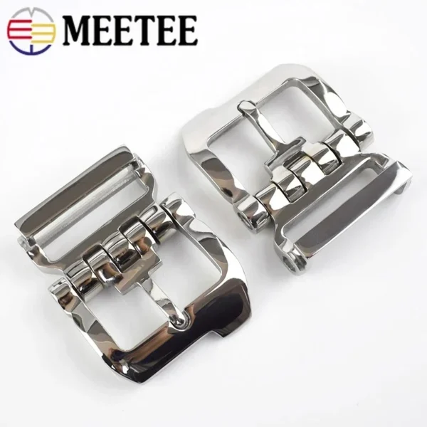 1Pc ID40mm Stainless Steel Belt Buckle Men Metal Brass Pin Buckles for 38-39mm Tape Clothes Band Head Clasp Sew Accessories